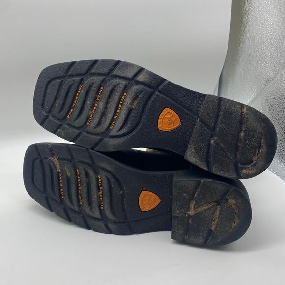 Ariat Krista Brown Leather Calf Height Boots Cowboy Steel Toe Women's size 7.5 - Picture 10 of 12